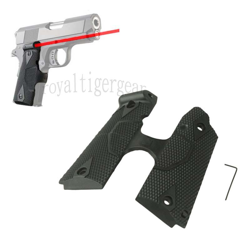 Red Laser Pointer Sight Grip Handler for M1911 1911 Pistol - Black